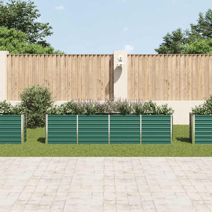 Hochbeet 320 x 40 x 77 cm Verzinkter Stahl Grün