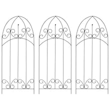 Rankgitter 3 Stk. Schwarz 40×100 cm Eisen