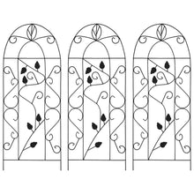 Rankgitter 3 Stk. Schwarz 40×100 cm Eisen