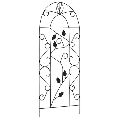 Rankgitter 3 Stk. Schwarz 40×100 cm Eisen