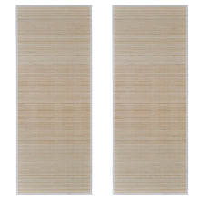 Bambusteppiche 2 Stk. Rechteckig Natur 120x180 cm