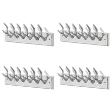 Garderobenleisten 4 Stk. Silbern Aluminium