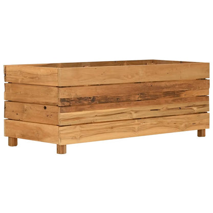 Hochbeet 100x40x38 cm Teak Altholz und Stahl