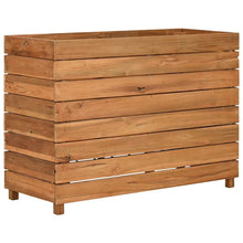 Hochbeet 100x40x72 cm Teak Altholz und Stahl