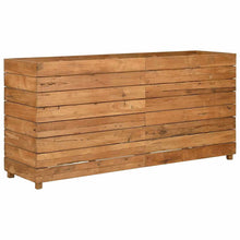 Hochbeet 150x40x72 cm Teak Altholz und Stahl