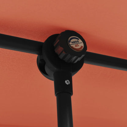 Sonnenschirm mit Aluminium-Mast 180x110 cm Terrakotta