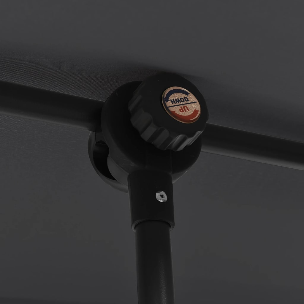 Sonnenschirm mit Aluminium-Mast 180x110 cm Schwarz