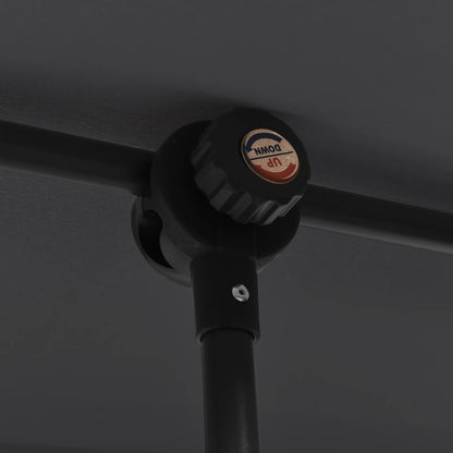 Sonnenschirm mit Aluminium-Mast 180x110 cm Schwarz