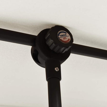 Sonnenschirm mit Aluminium-Mast 2x1,5 m Sandweiß