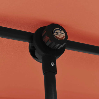 Sonnenschirm mit Aluminium-Mast 2x1,5 m Terrakotta