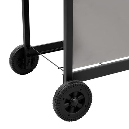 Gasgrill mit 4 Flammen Schwarz und Silbern