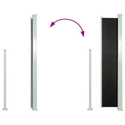 Ausziehbare Seitenmarkise 120×500 cm Schwarz