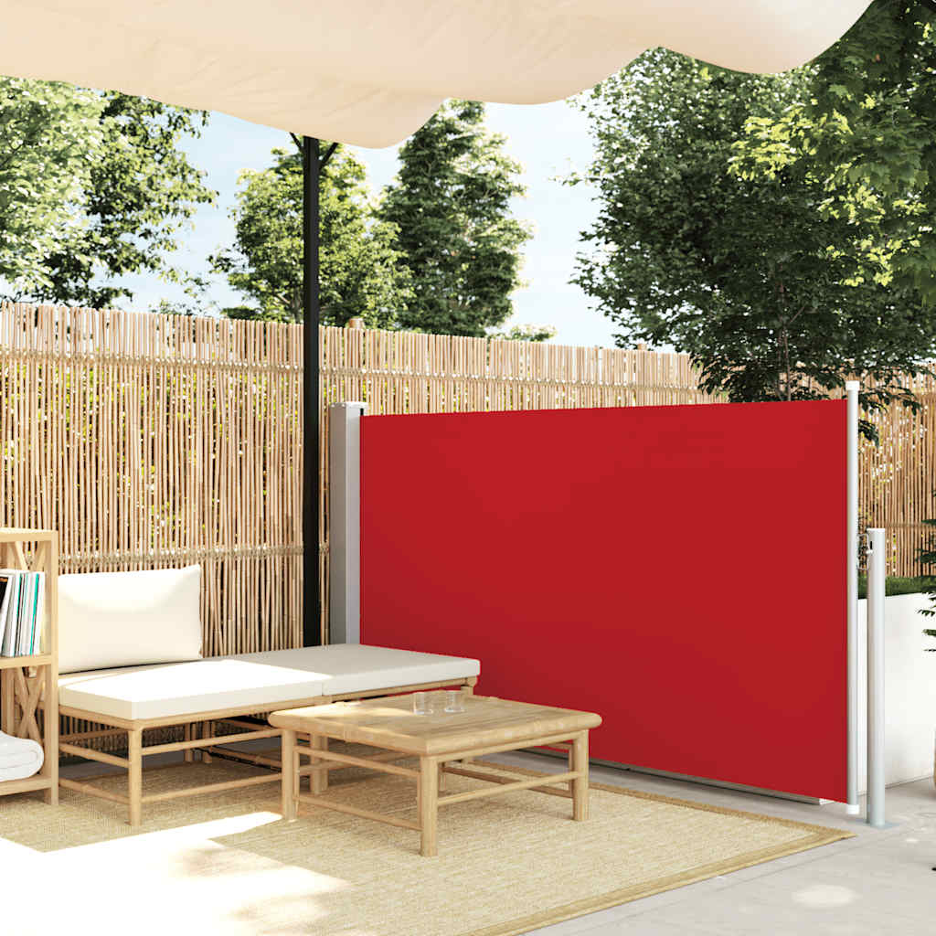 Ausziehbare Seitenmarkise 120×500 cm Rot