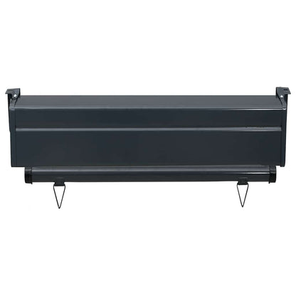 Balkon-Seitenmarkise 65x250 cm Schwarz