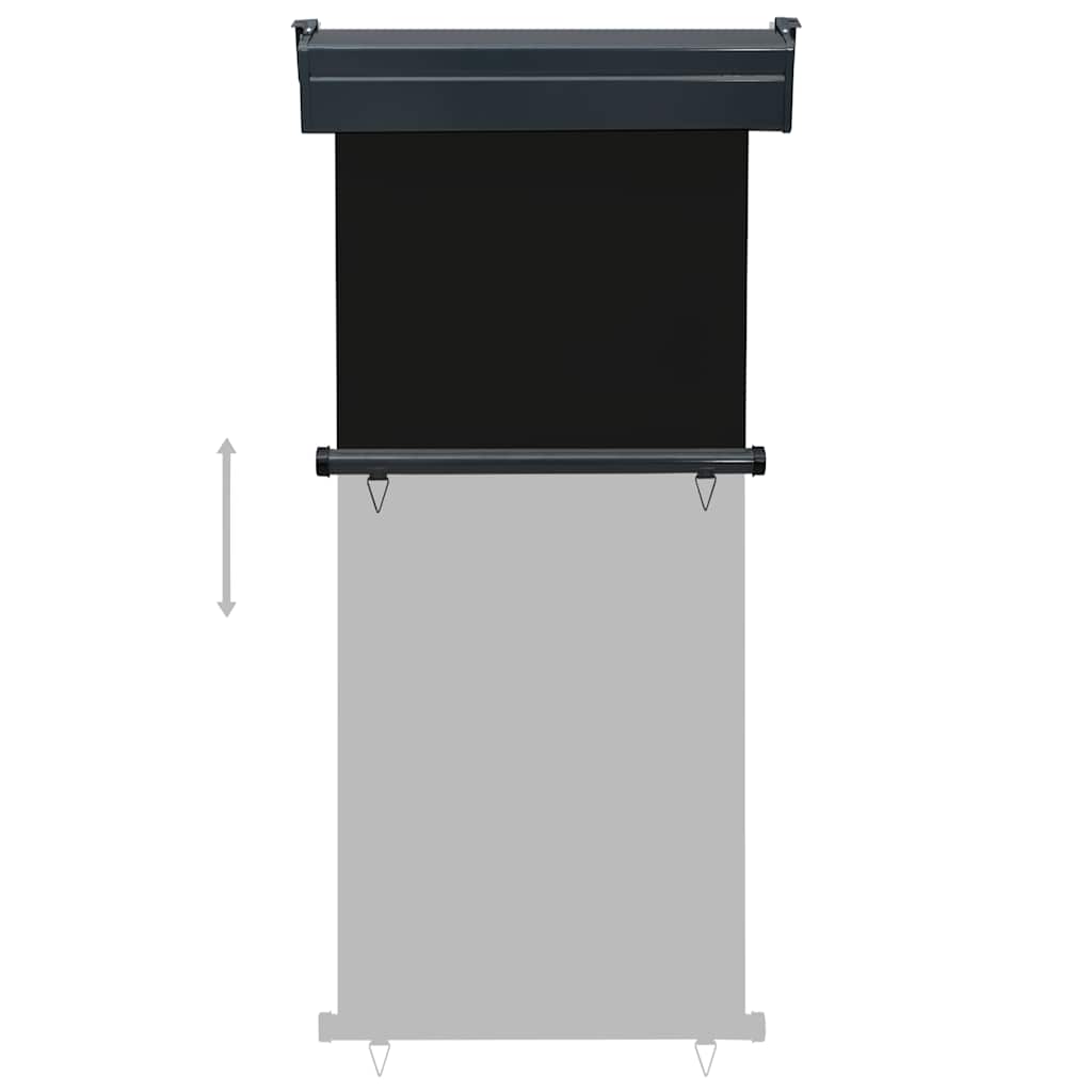 Balkon-Seitenmarkise 85x250 cm Schwarz