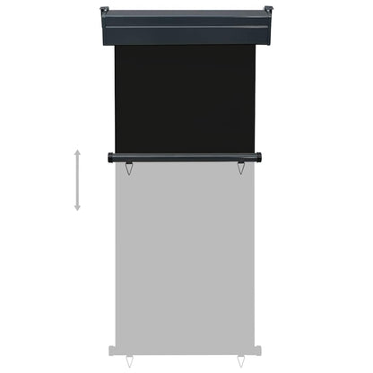 Balkon-Seitenmarkise 85x250 cm Schwarz