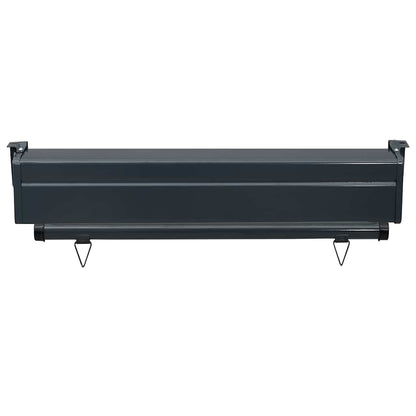 Balkon-Seitenmarkise 85x250 cm Schwarz