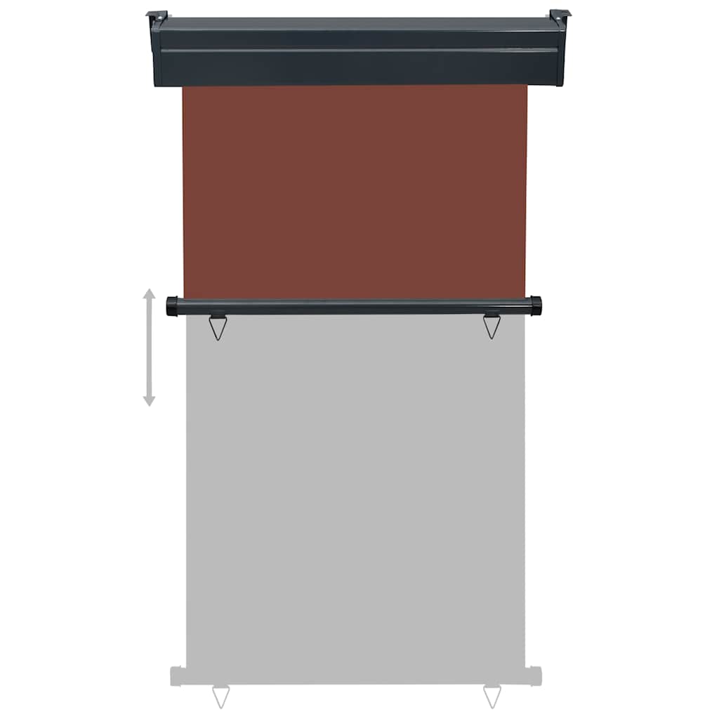 Balkon-Seitenmarkise 105x250 cm Braun