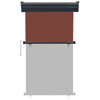 Balkon-Seitenmarkise 105x250 cm Braun