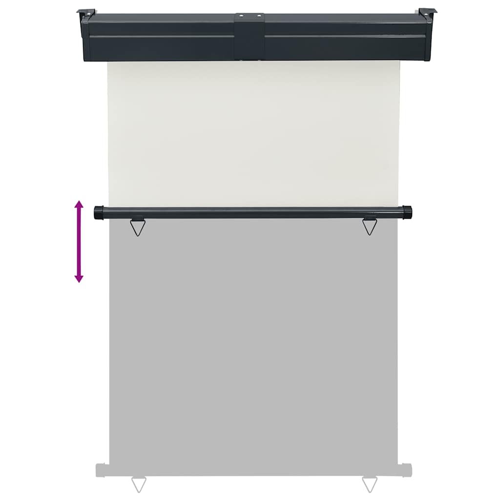 Balkon-Seitenmarkise 125x250 cm Creme