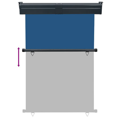 Balkon-Seitenmarkise 125x250 cm Blau