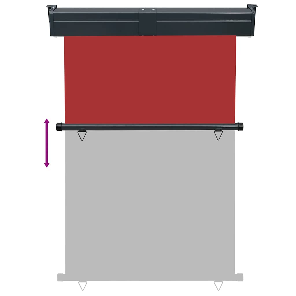 Balkon-Seitenmarkise 125x250 cm Rot