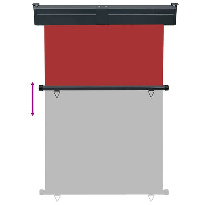 Balkon-Seitenmarkise 125x250 cm Rot