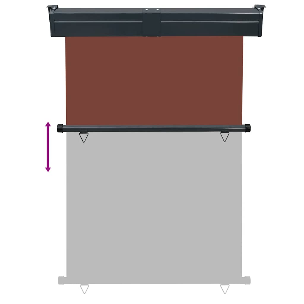 Balkon-Seitenmarkise 125x250 cm Braun