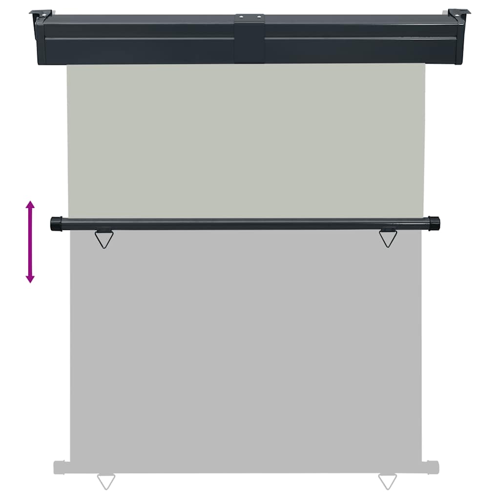 Balkon-Seitenmarkise 145x250 cm Grau