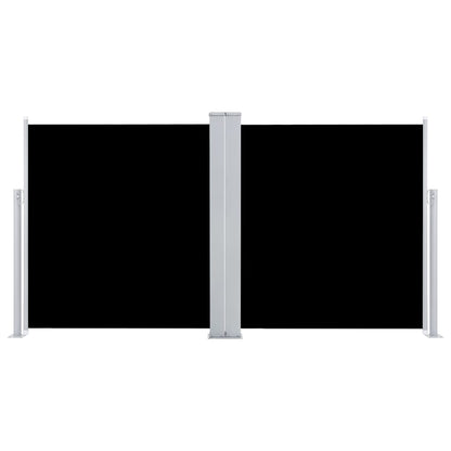 Ausziehbare Seitenmarkise Schwarz 100 x 600 cm