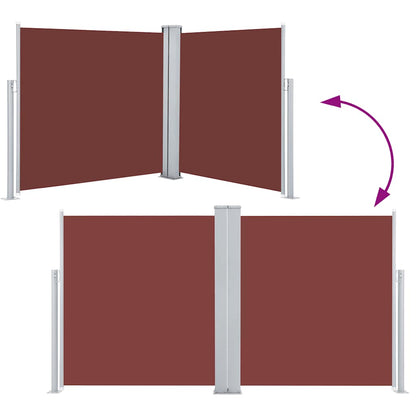 Ausziehbare Seitenmarkise Braun 100 x 600 cm