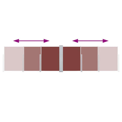 Ausziehbare Seitenmarkise Braun 100 x 600 cm