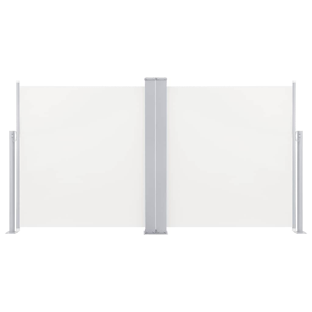 Ausziehbare Seitenmarkise Cremeweiß 120 x 600 cm