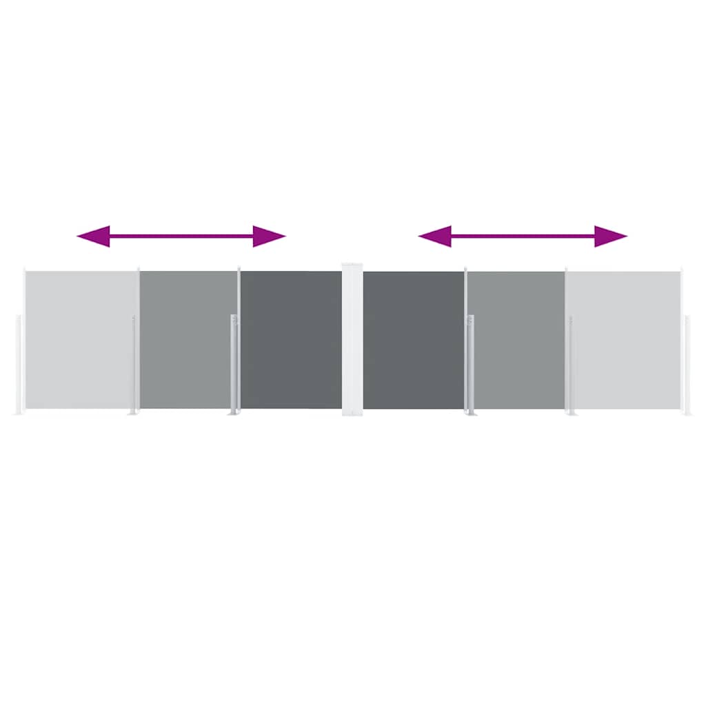 Ausziehbare Seitenmarkise Anthrazit 120 x 600 cm