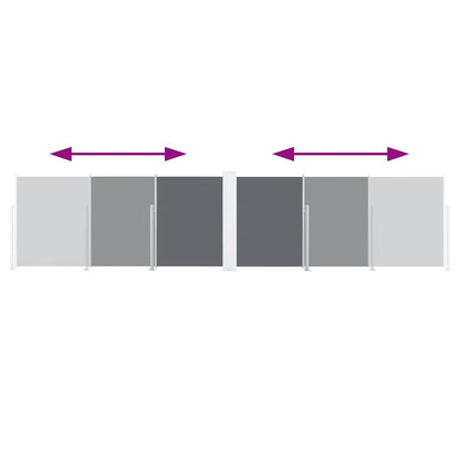 Ausziehbare Seitenmarkise Anthrazit 120 x 600 cm