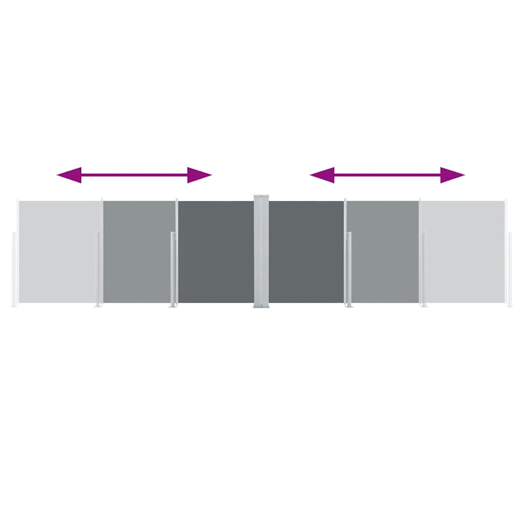 Ausziehbare Seitenmarkise Anthrazit 140 x 600 cm