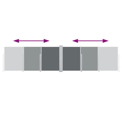 Ausziehbare Seitenmarkise Anthrazit 140 x 600 cm