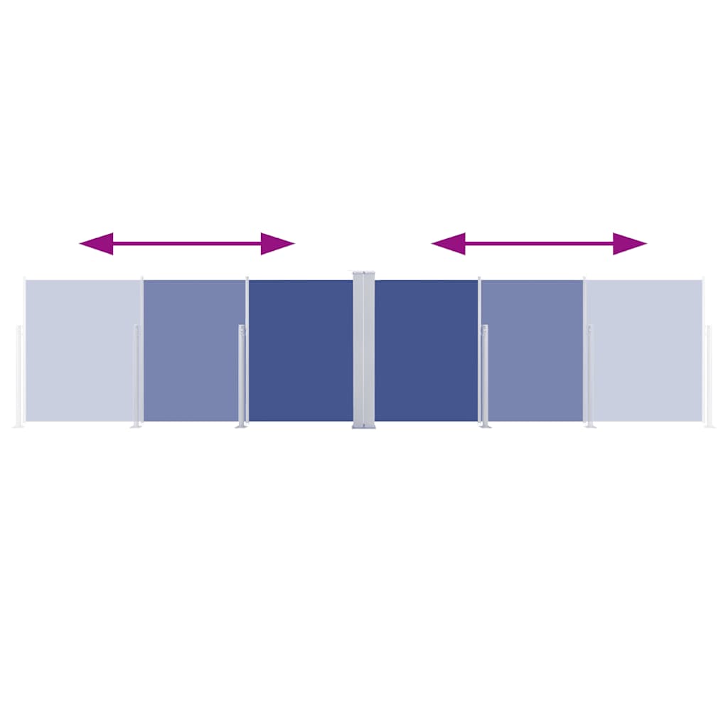 Ausziehbare Seitenmarkise Blau 140 x 600 cm