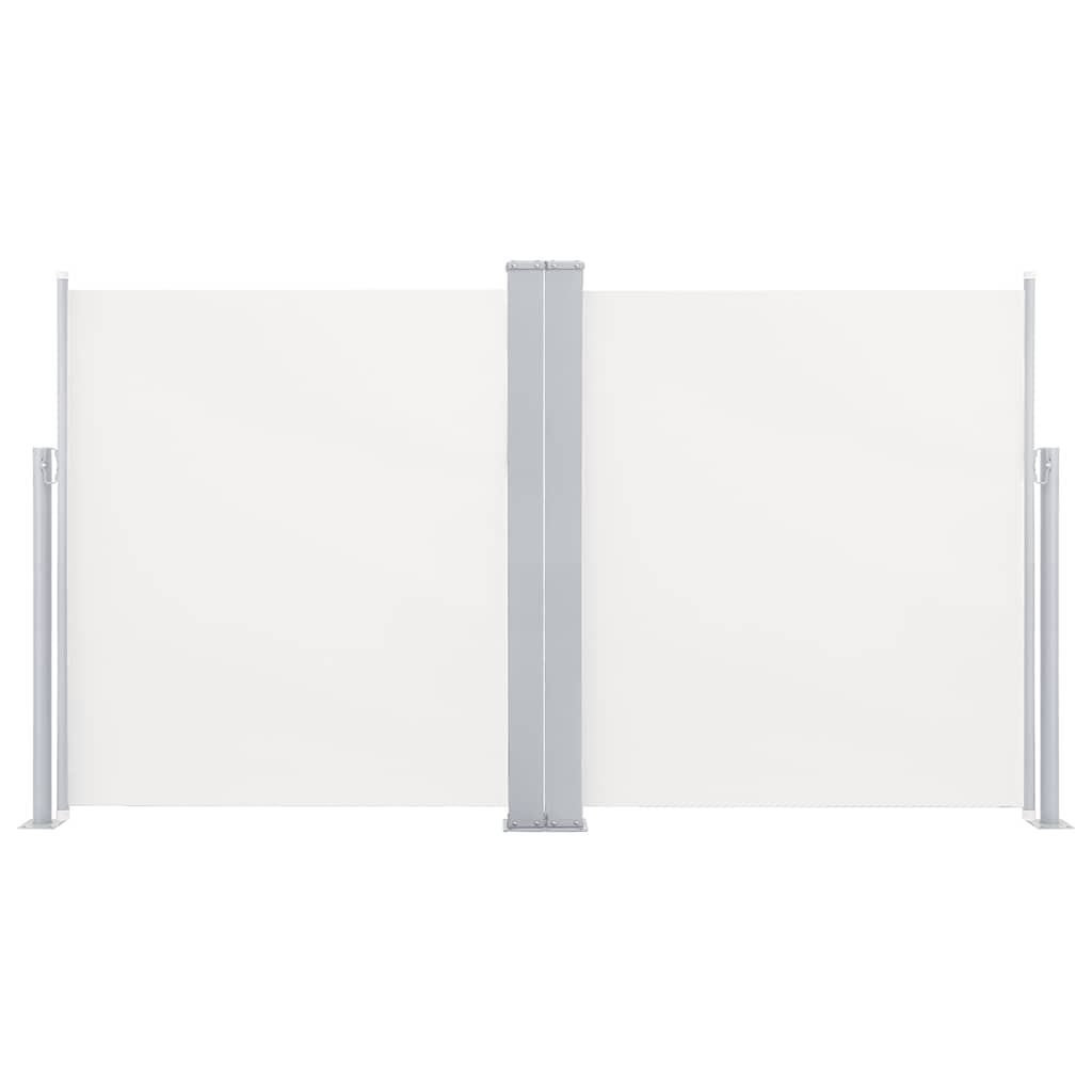 Ausziehbare Seitenmarkise Doppelt 170 x 600 cm Creme