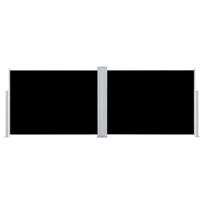 Ausziehbare Seitenmarkise Schwarz 120 x 1000 cm