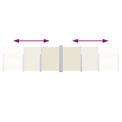 Ausziehbare Seitenmarkise Creme 120 x 1000 cm