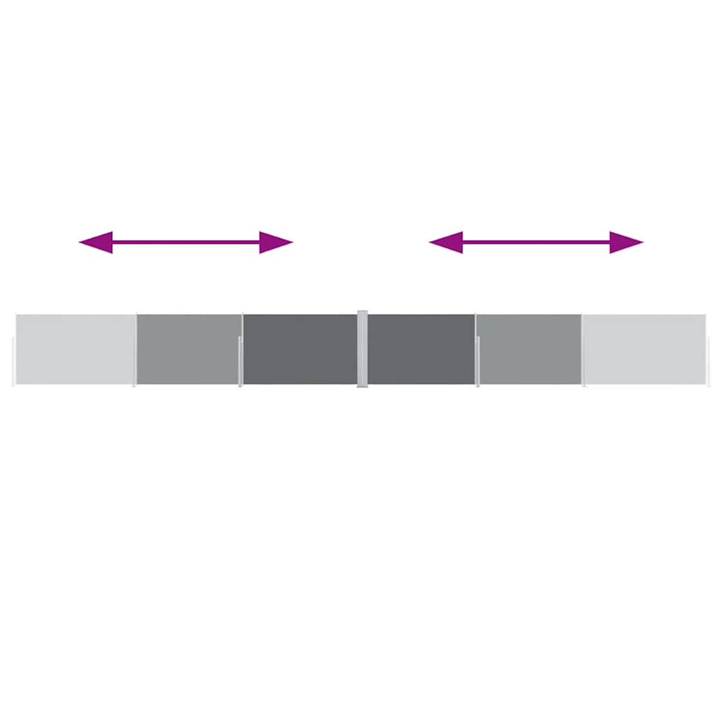 Ausziehbare Seitenmarkise Anthrazit 120 x 1000 cm