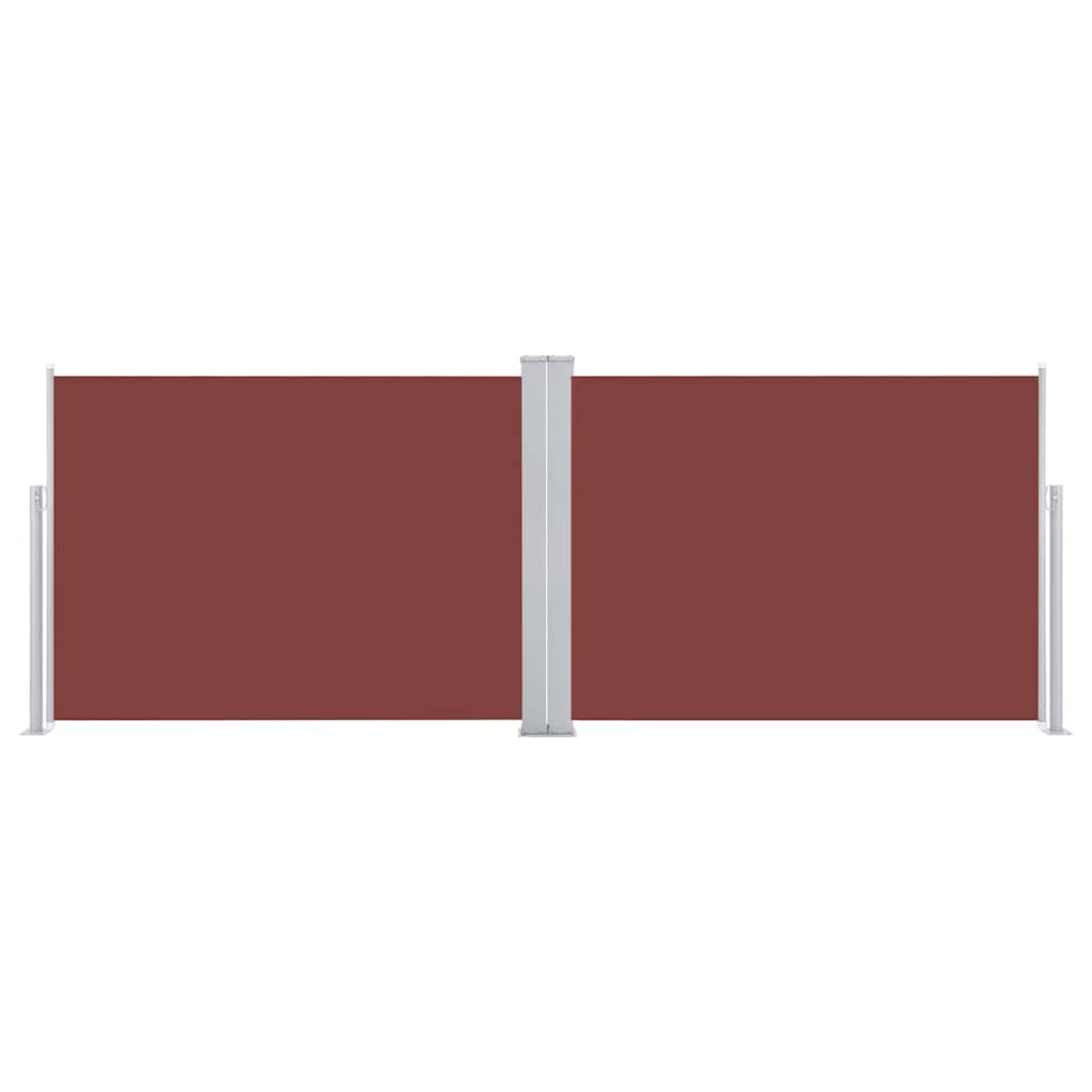 Ausziehbare Seitenmarkise Braun 120 x 1000 cm