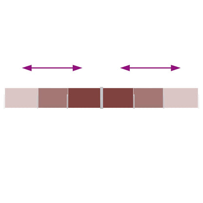 Ausziehbare Seitenmarkise Braun 120 x 1000 cm