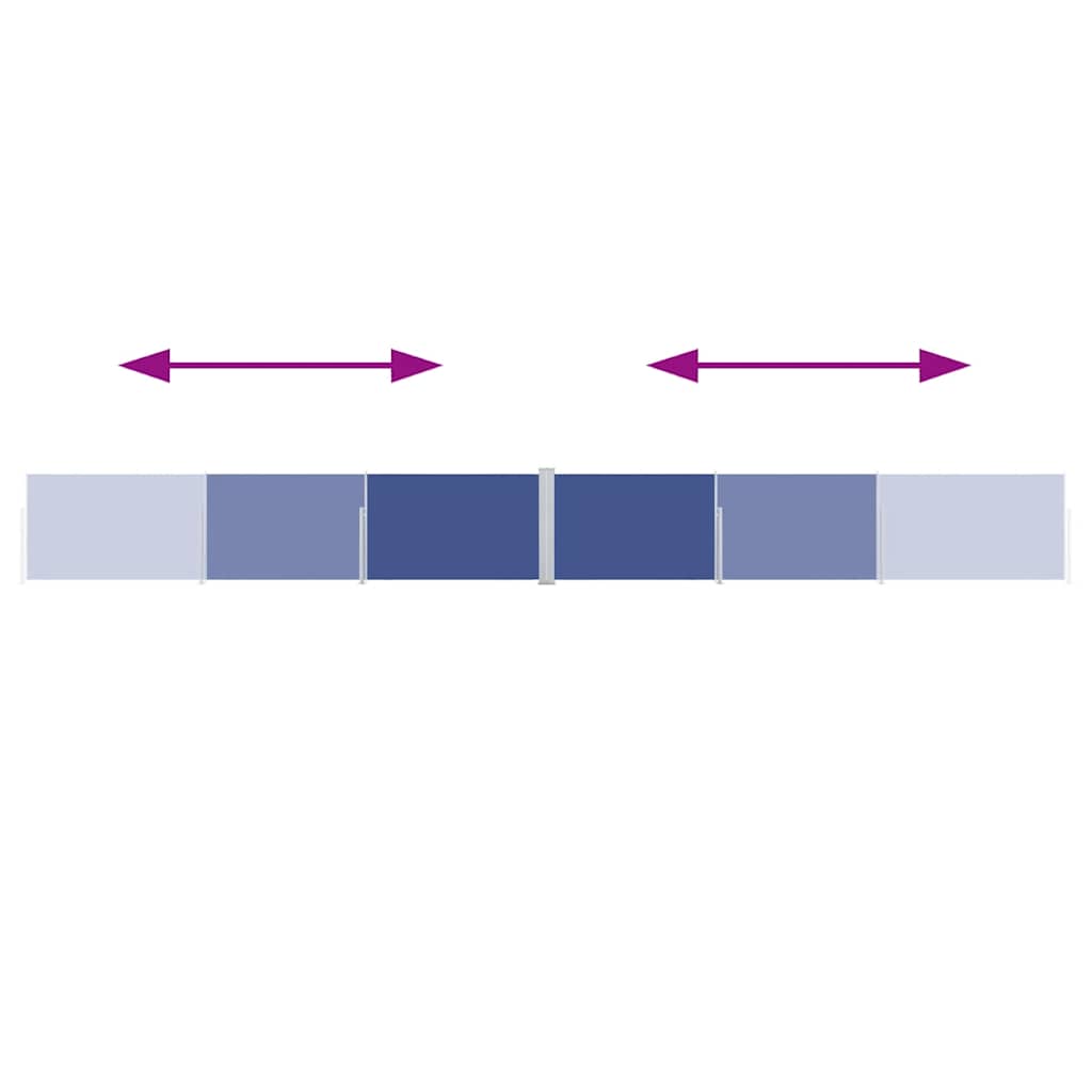 Ausziehbare Seitenmarkise Blau 120 x 1000 cm