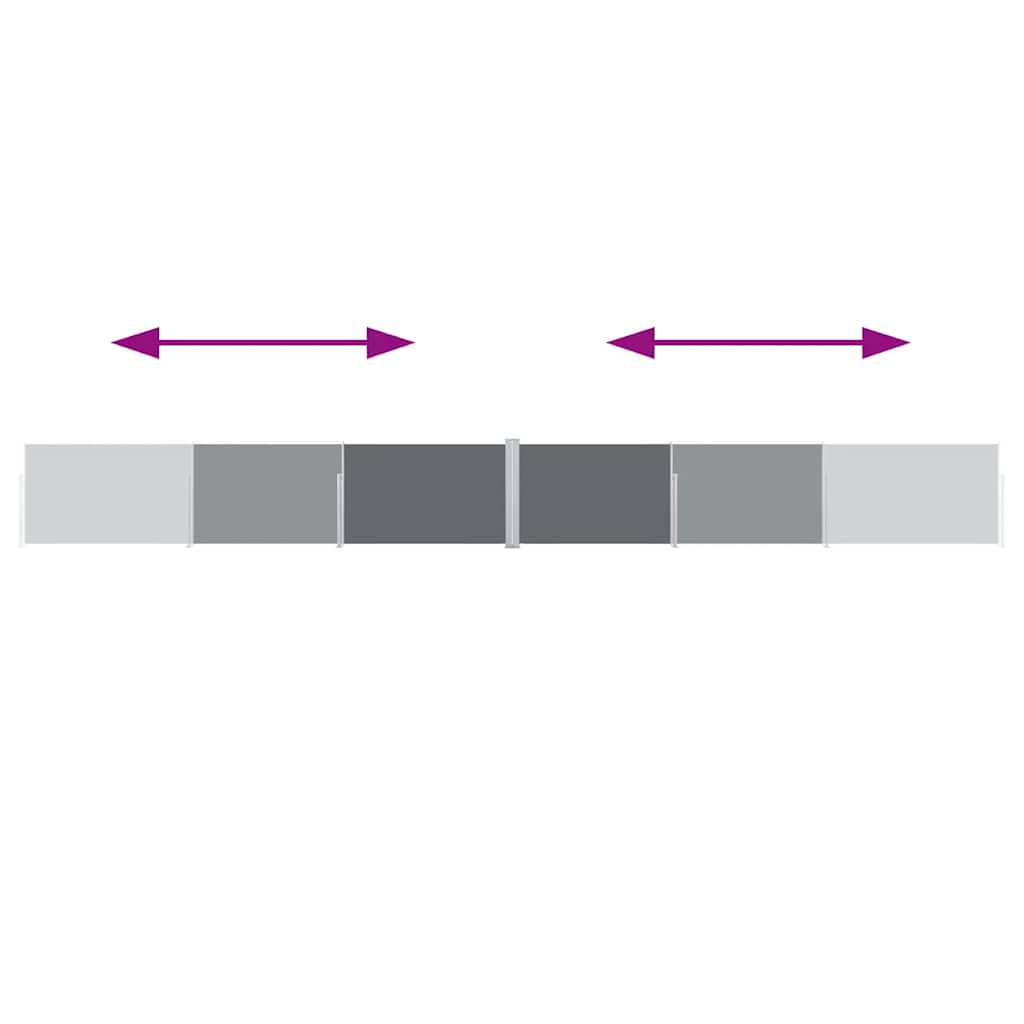 Ausziehbare Seitenmarkise Anthrazit 140 x 1000 cm