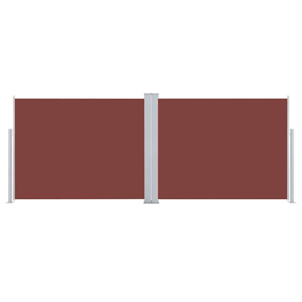Ausziehbare Seitenmarkise Braun 140 x 1000 cm