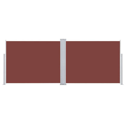 Ausziehbare Seitenmarkise Braun 140 x 1000 cm