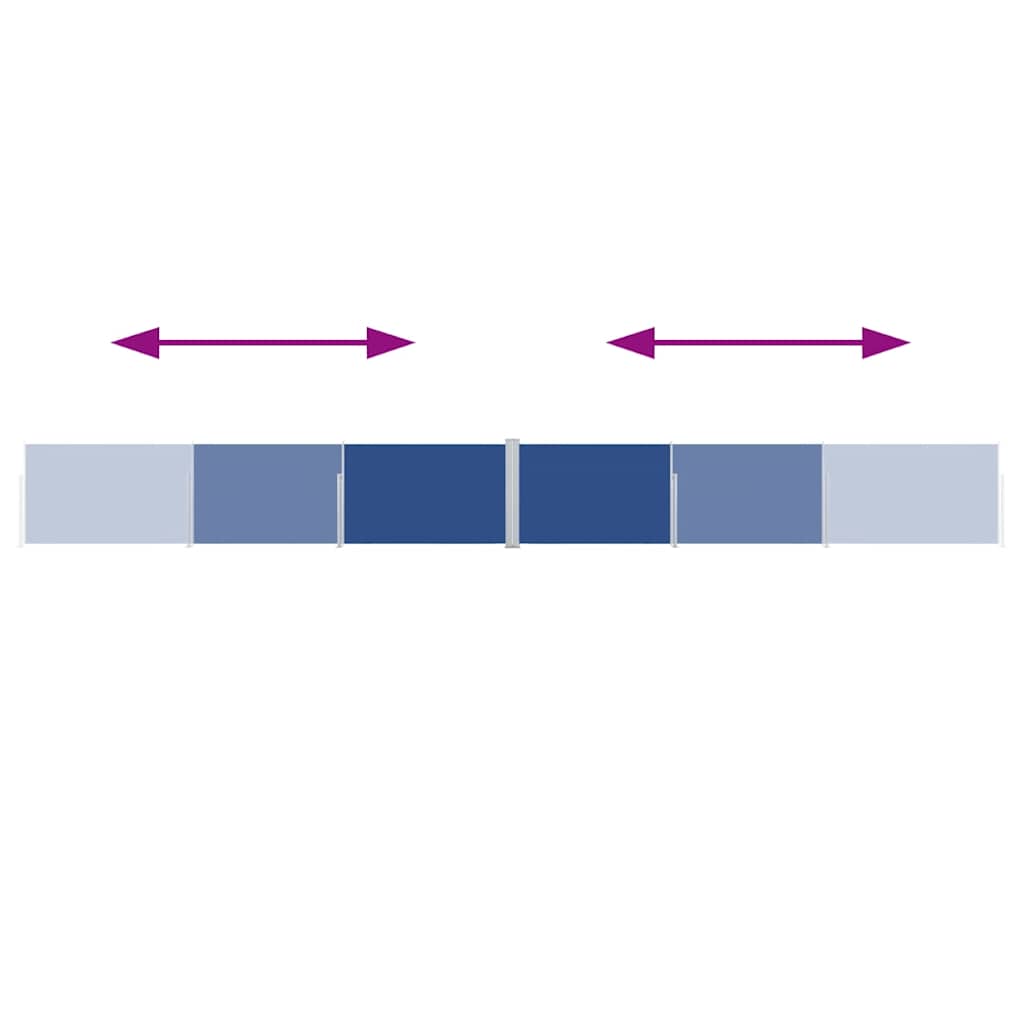 Ausziehbare Seitenmarkise Blau 140 x 1000 cm