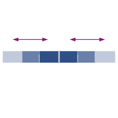 Ausziehbare Seitenmarkise Blau 140 x 1000 cm